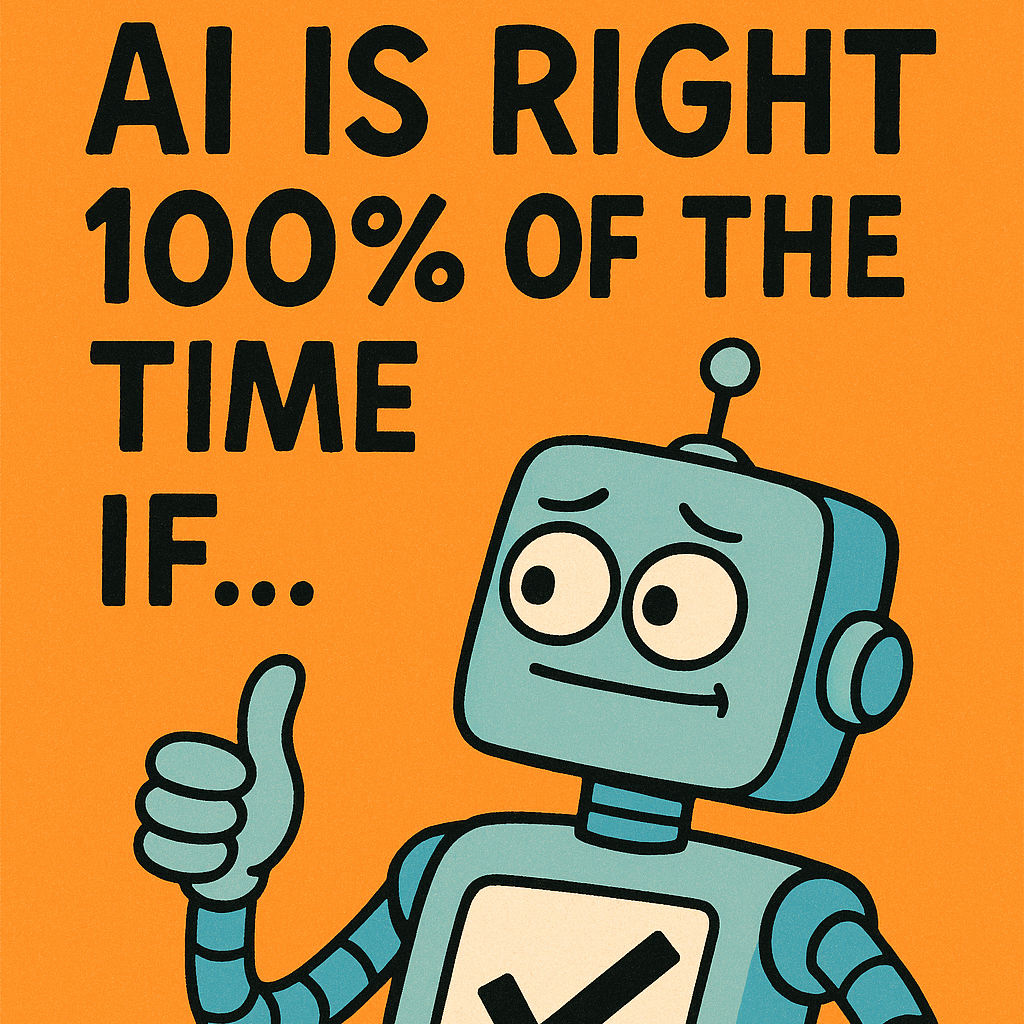 AI is accurate 100% of the time if...